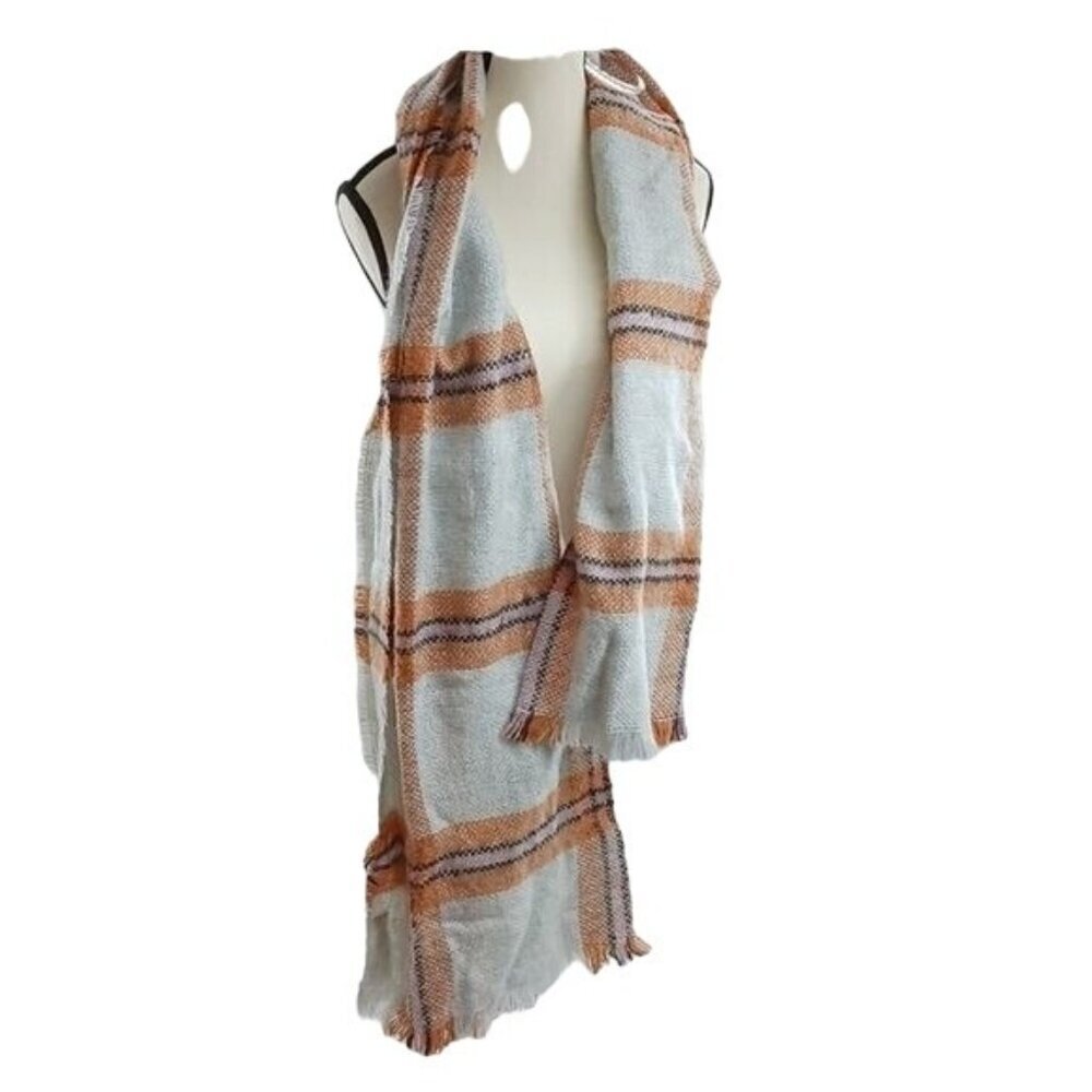 Universal Thread Plaid Blanket Scarf Womens Fall Winter Soft Fringe Wrap